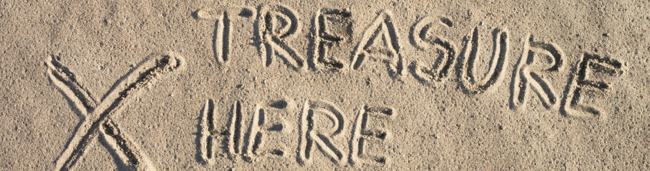 Sign on sand